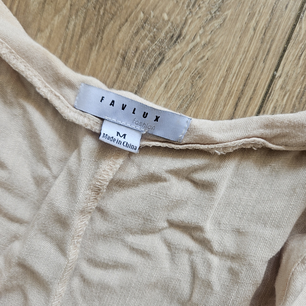 FAVLUX Cream V-Neck Dress - Picture 2 of 3